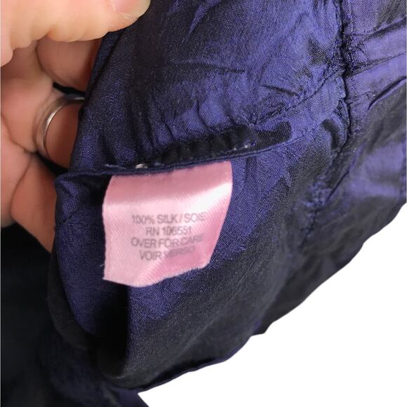 Calypso St. Barth Dress Womens Sz XS Navy Blue Silk Sleeveless VNeck Beach Pool - Picture 9 of 10